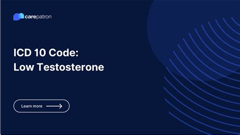 icd code low testosterone|Low Testosterone ICD